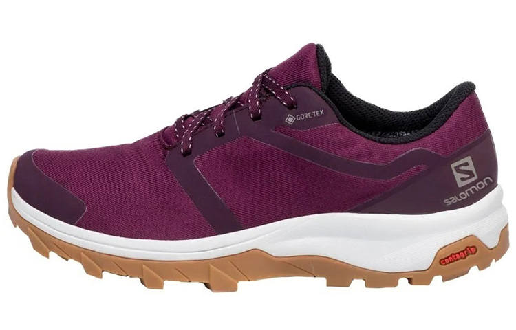 SALOMON Comfortable Abrasion Resistant Low top Outdoor Shoes Women's Grape Purple