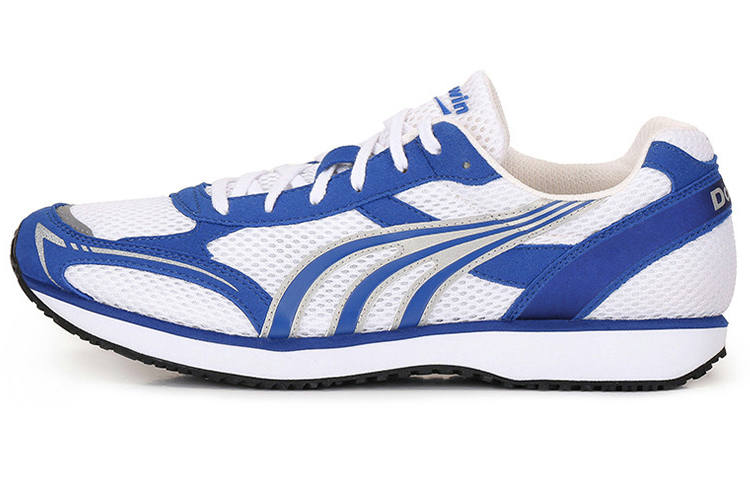 DO-WIN DO WIN Marathon Cushioning Slip Resistant Abrasion Resistant Breathable Low top Running Shoes Unisex White Blue