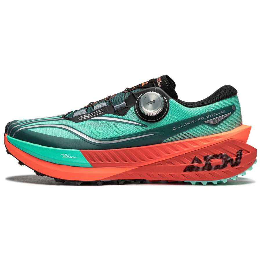 Li-Ning Li Ning De Lucas PRO Cushioning Slip Resistant Low top Running Shoes Men's Black Green Orange