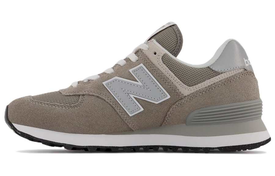 New Balance New Balance NB 574 Textile, Leather Abrasion Resistant Lightweight Low top Casual Running Shoes Women's Khaki Gray