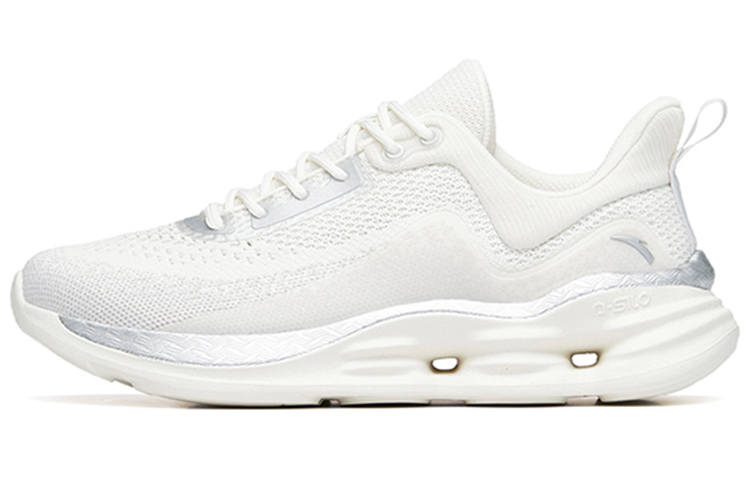 ANTA Running Shoes Women's Low Top Ivory White/Silver