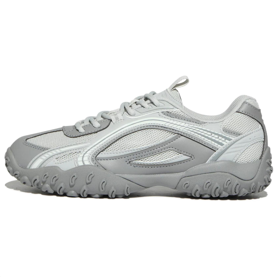 FILA Eschape Fabric Abrasion Resistant Breathable Low top Casual Running Shoes Unisex Gray White