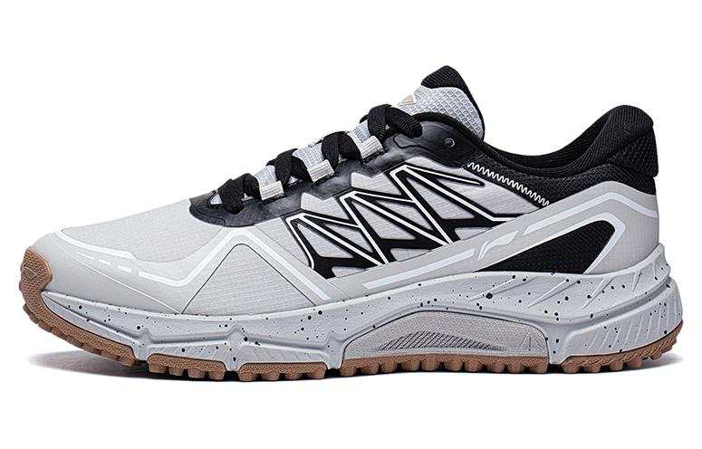 Li-Ning Li Ning Abrasion Resistant Breathable Moisture Wicking Low top Running Shoes Men's Gray Black