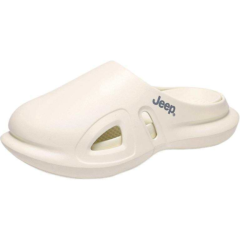 Jeep Abrasion Resistant Closed Toe Slippers Men's Sugar White