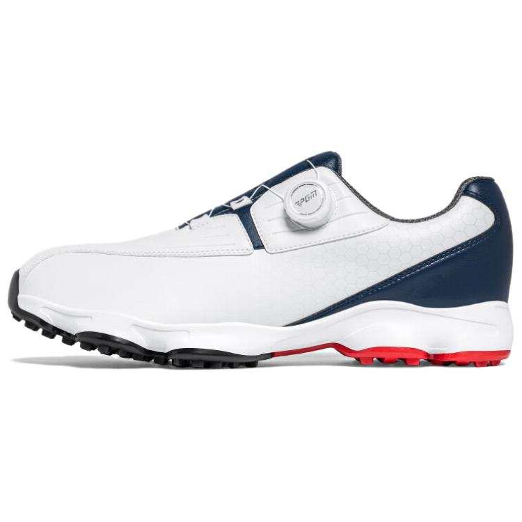 PGM Cushioning Slip Resistant Abrasion Resistant Low top Golf Shoes Men's White Blue