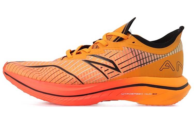 Anta C202 GT Abrasion Resistant Breathable Low top Running Shoes Men's Yellow Red Black