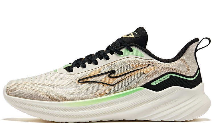 Erke Slip Resistant Slip Resistant Low top Running Shoes Men's Microcrystal White Jet Black