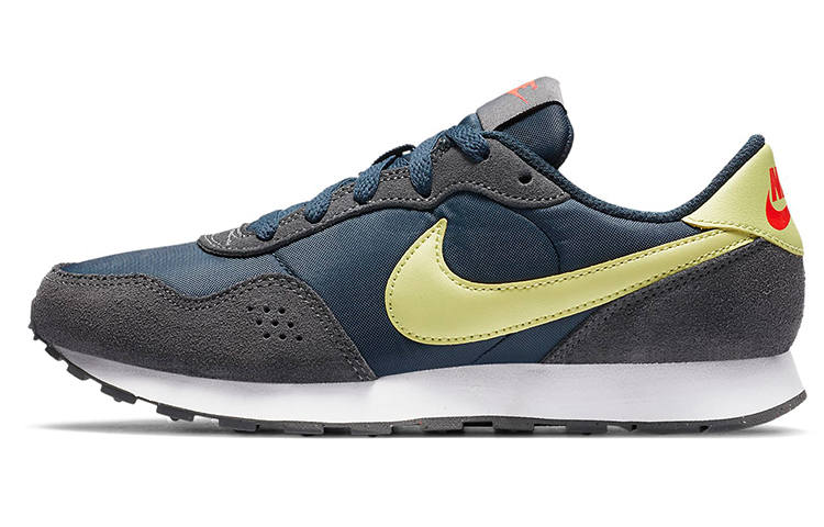 Nike Nike MD Valiant Textile, Synthetic Leather Cushioning Slip Resistant Low top Running Shoes Women's Gray Blue Yellow