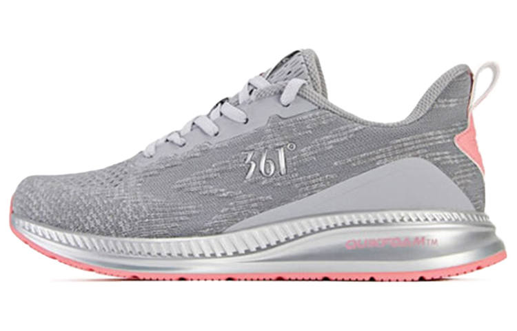 361° Q Rebound Technology Cushioning Low top Running Shoes Women's Gray Pink