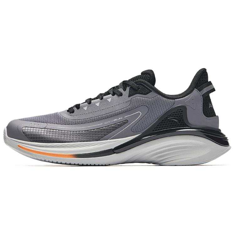 ANTA SUPERSTORE CHAOJIANTA Fabric Slip Resistant Abrasion Resistant Low top Casual Running Shoes Men's Gray Black