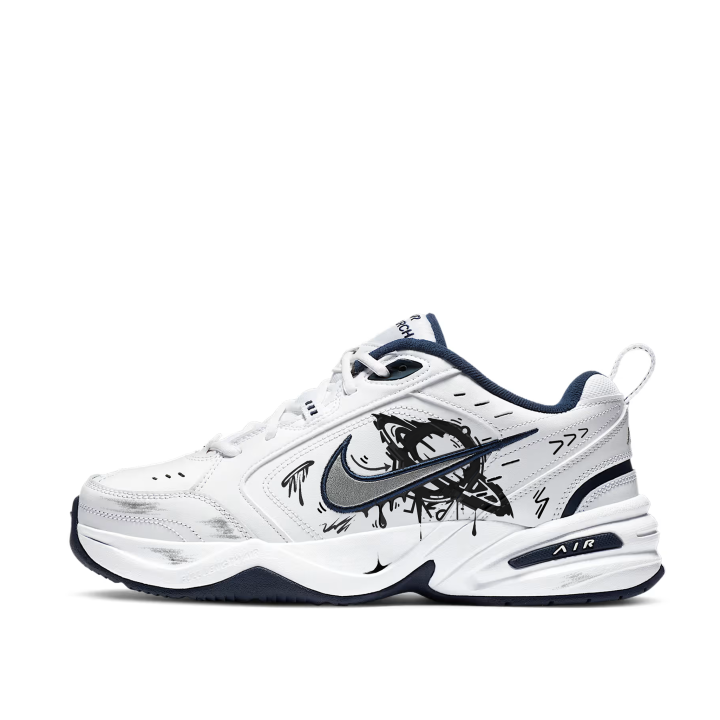 Nike Nike Air Monarch 4 Cushioning Abrasion Resistant Cushioning, Wear Resistant Low top Chunky Sneakers Unisex Black White