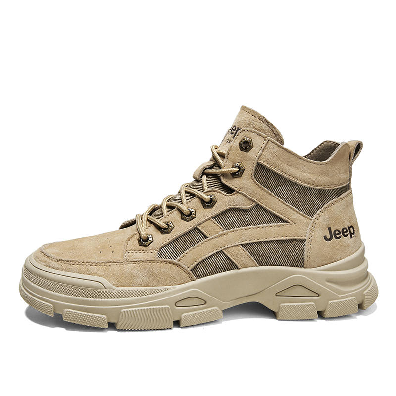 Jeep Ankle Length Outdoor Boots Men's Sand