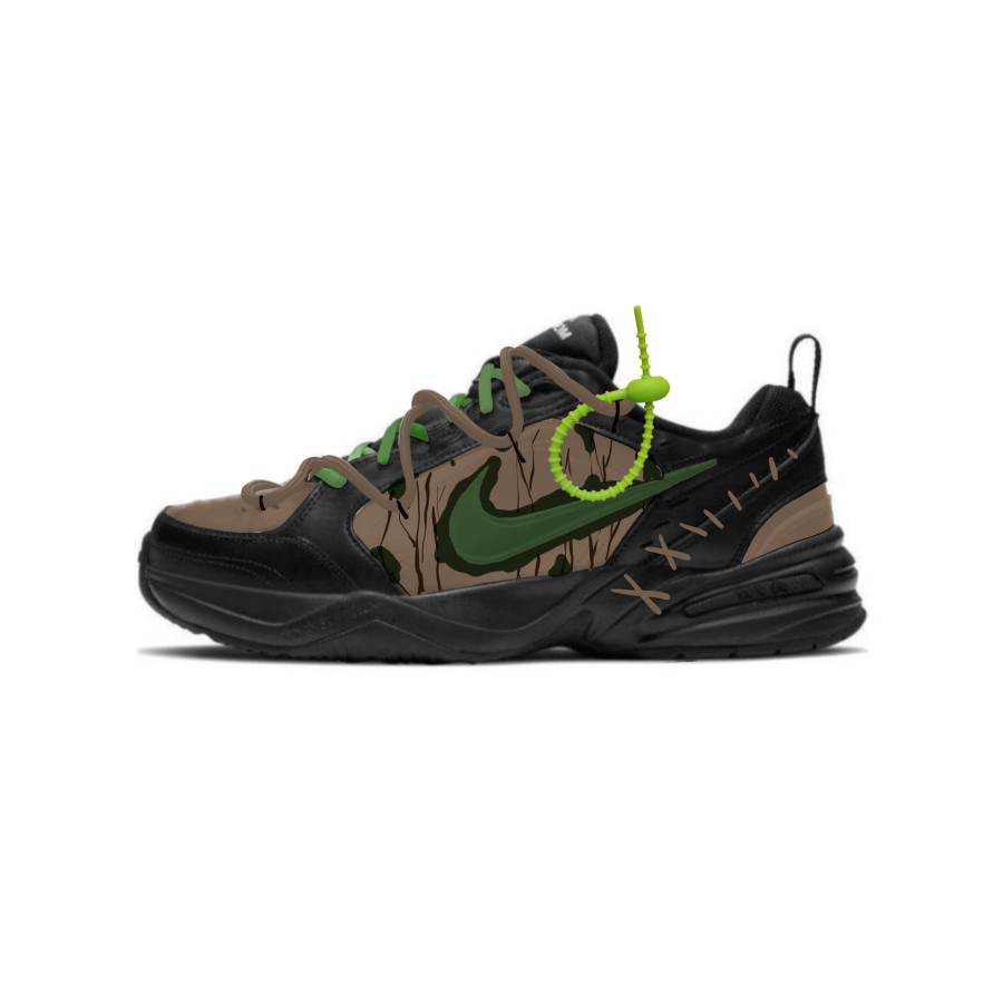 Nike Nike Air Monarch 4 Slip Resistant, Abrasion Resistant, Lightweight Low top Chunky Sneakers Unisex Brown Green