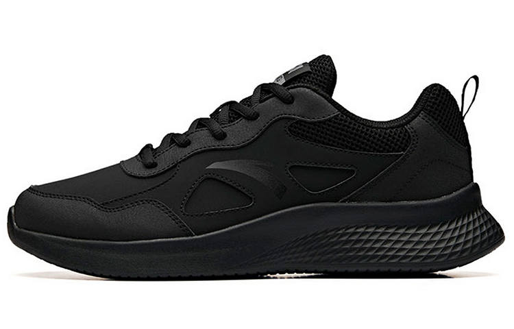 Anta Running Collection Slip Resistant, Abrasion Resistant, Breathable, Lightweight Low top Running Shoes Men's Black