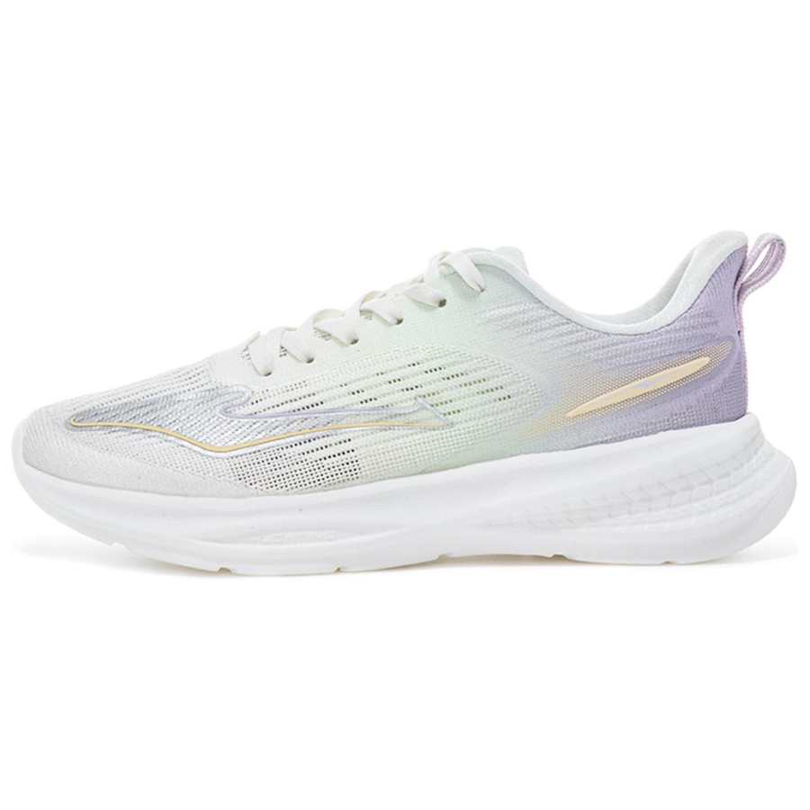 Erke Super Light Cushioning, Wear Resistant Low top Casual Running Shoes Women's White Green Purple