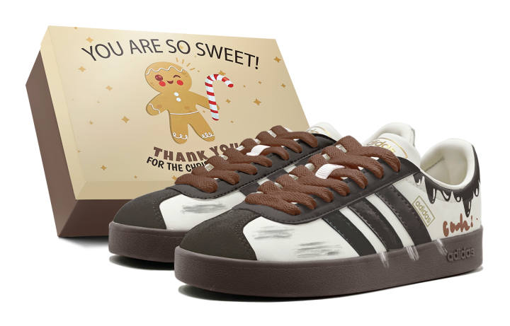 Adidas Adidas VL COURT 2.0 Fall Stylish, Cocoa Chocolates German Army Trainers Unisex White Brown