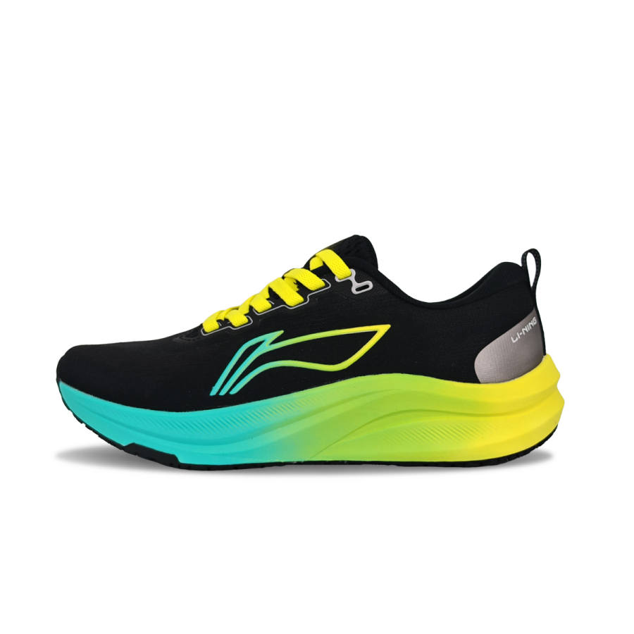 Li-Ning Li Ning Red Hare 8 Cushioning Slip Resistant Abrasion Resistant Low top Running Shoes Unisex Blue Green Yellow Gradient