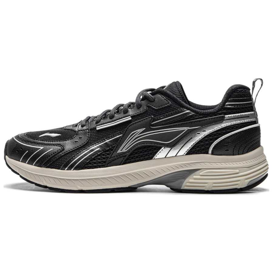 Li-Ning Li Ning Fuyao 1.5 Fabric Cushioning Slip Resistant Abrasion Resistant Low top Running Shoes Men's Night Black