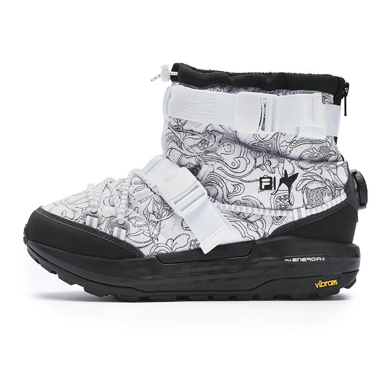 FILA James Jean x FILA BOA EXPLORER 2 Abrasion Resistant Fashion Short Outdoor Boots Women's White Black