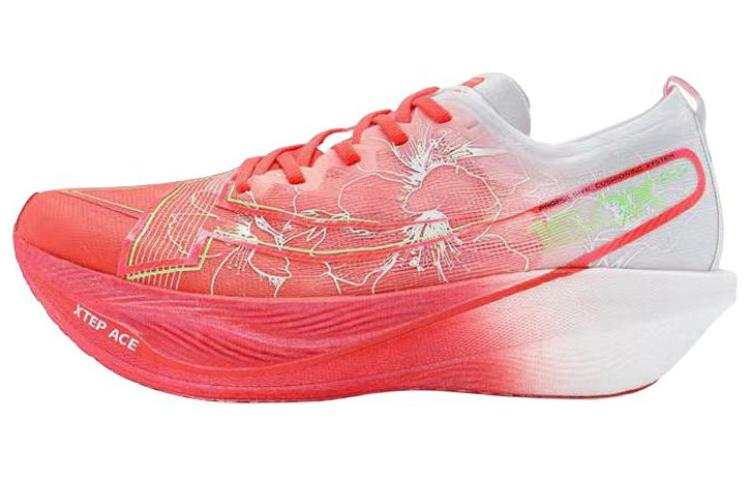 XTEP 160X 5.0 PRO Cushioning Slip Resistant Breathable Low top Casual Running Shoes Men's Red White