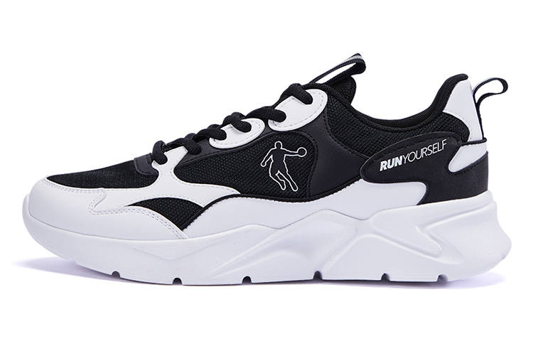 QIAODAN Low top Running Shoes Men's Black Jordan White