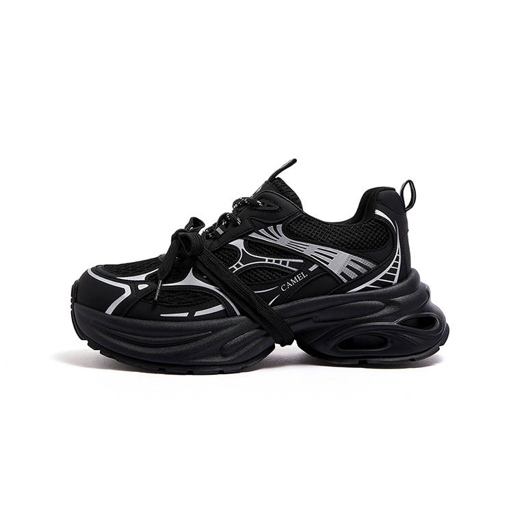 CAMEL CAMEL Silver Interstellar Chunky Sneakers Men's Low Top Black