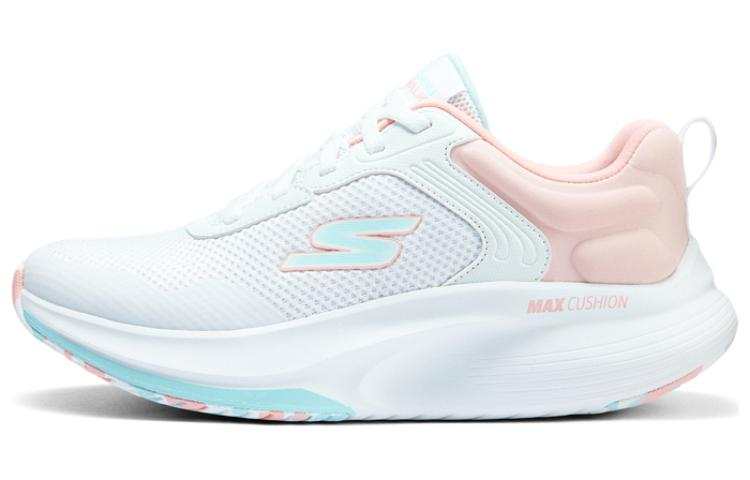 Skechers Textile, Synthetic Leather Low top Running Shoes Women's White Pink Blue