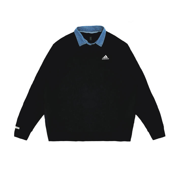 Adidas Adidas Sweatshirts Unisex Black Lapel Moderate Regular
