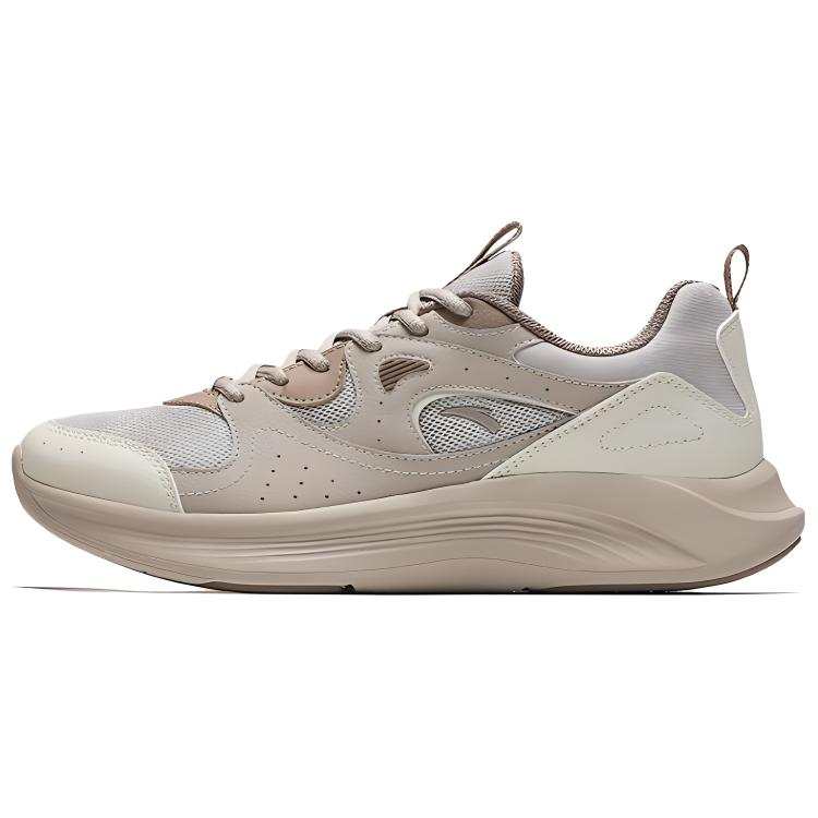 Anta Slip Resistant Abrasion Resistant Low top Casual Running Shoes Women's Beige Gray