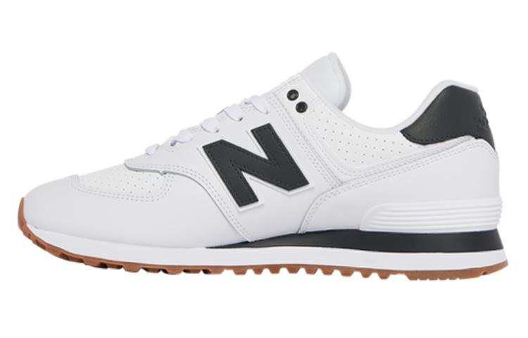 New Balance New Balance NB 574 Abrasion Resistant Low top Running Shoes Men's White Black