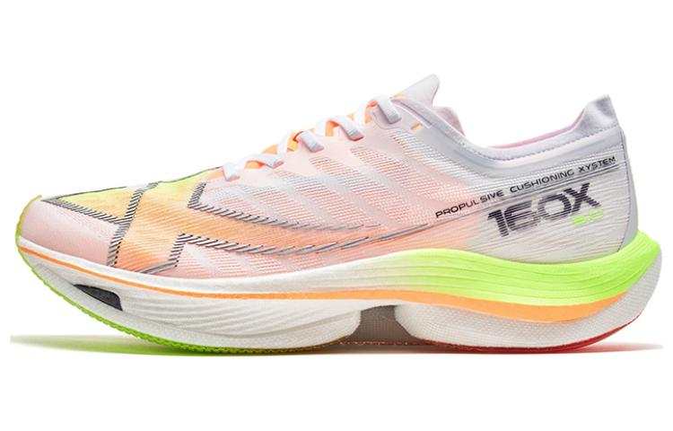 XTEP Racing 160X 5.0 Comfortable Cushioning, Wear Resistant Low top Running Shoes Men's White Green Orange
