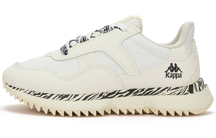 Kappa Textile, Synthetic Leather Low top Running Shoes Unisex White Black