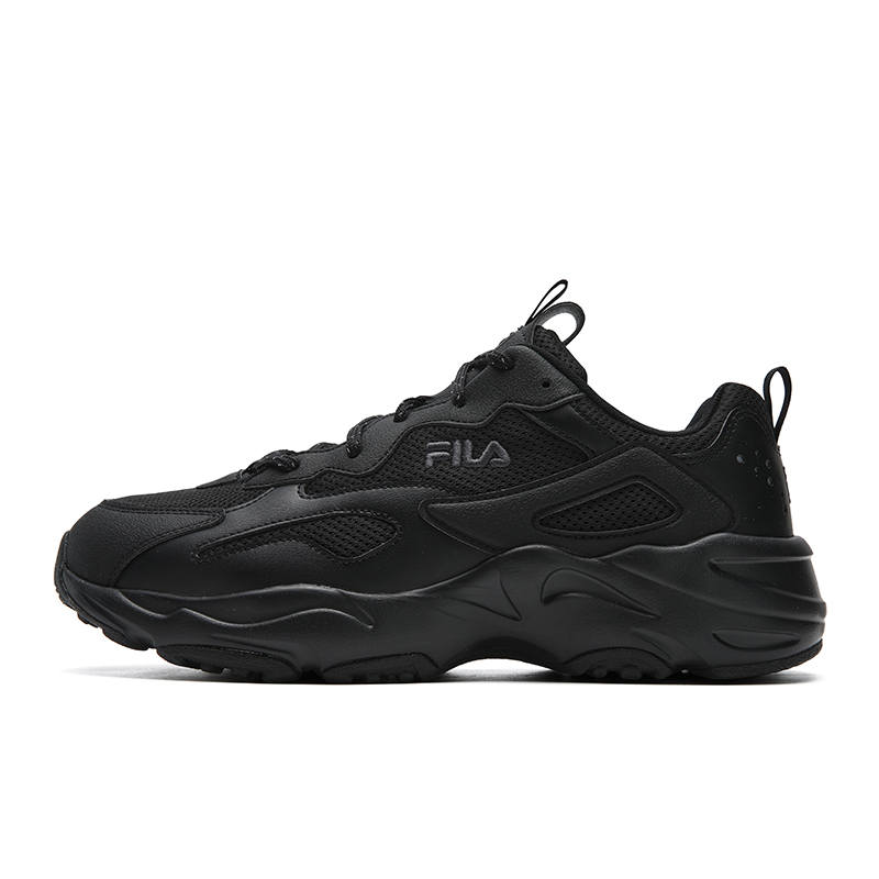 FILA Tracer Abrasion Resistant Breathable Height Increasing Chunky Sneakers Men's Black