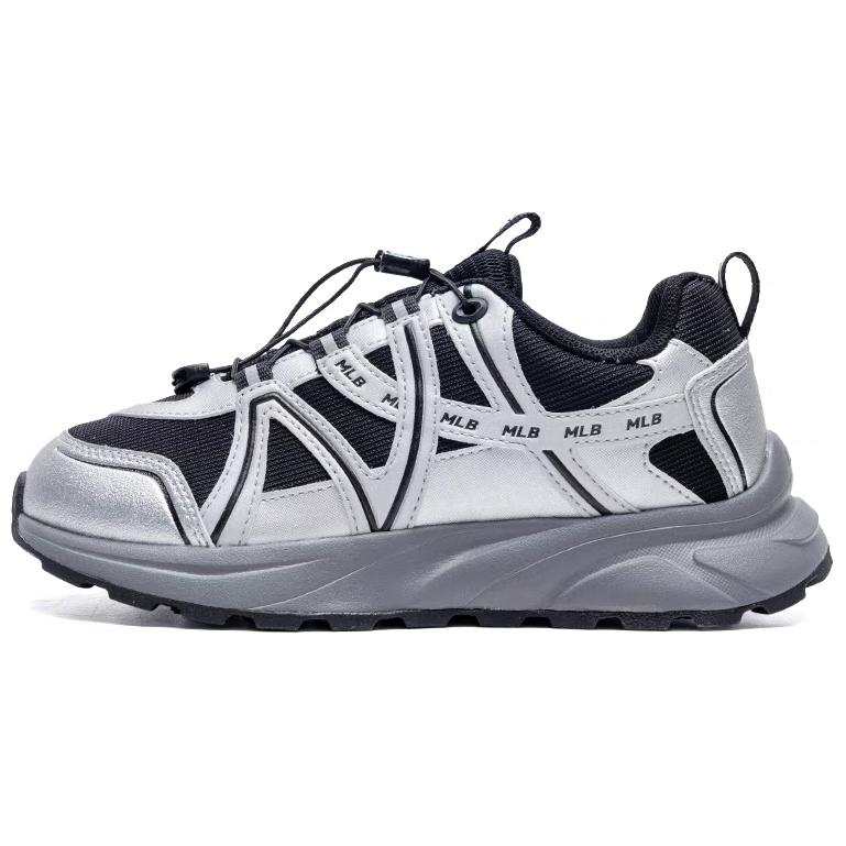 MLB Big Ball Chunky Slip Resistant Abrasion Resistant Low top Chunky Sneakers Unisex Black Gray