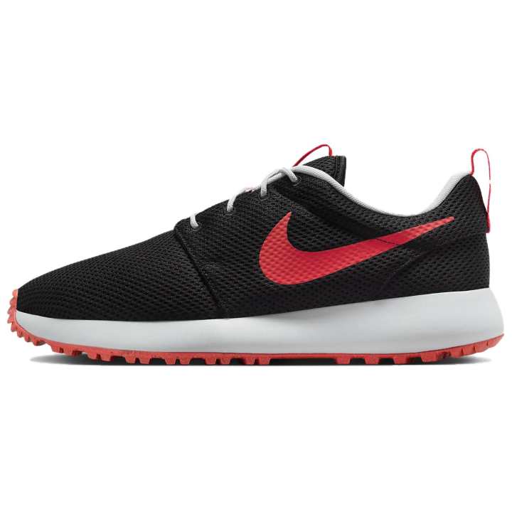 Nike Nike Roshe G Slip Resistant Abrasion Resistant Low top Golf Shoes Unisex Black Red
