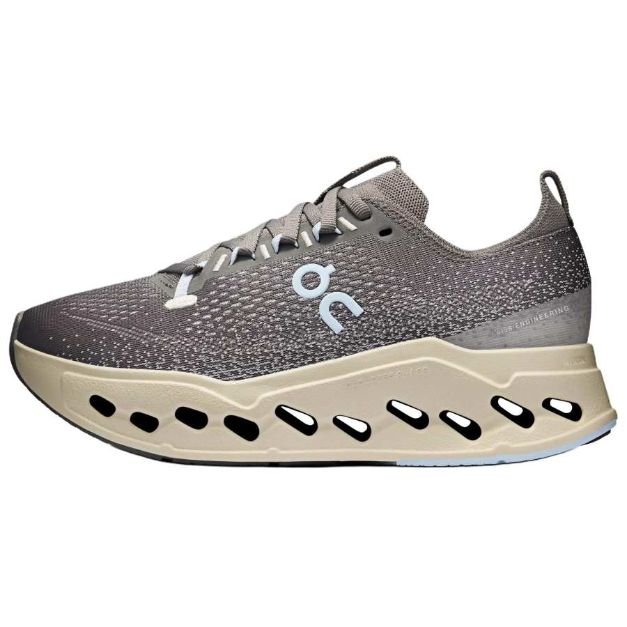 On Cloudsurfer Max Long Distance Running Shoes Women's Gray Blue