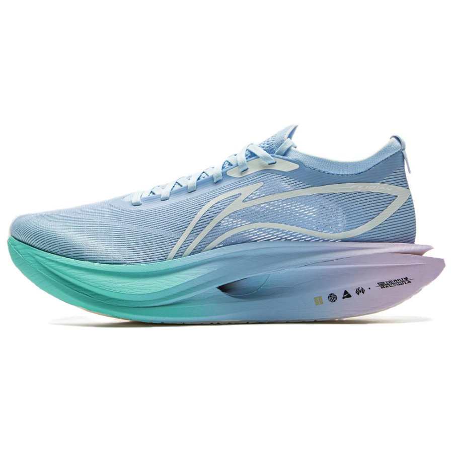 Li-Ning Li Ning Feidian 5 ELITE Textile, TPU Cushioning Low top Racing Running Shoes Unisex Blue