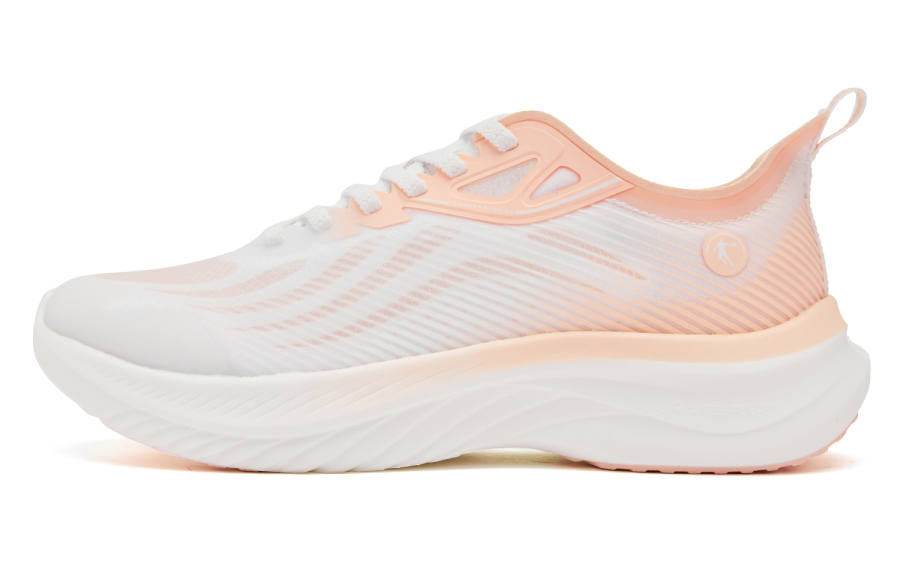 QIAODAN Light Speed 4.0 PLUS Running Shoes Women's Low Top Jordan White Enamel Pink