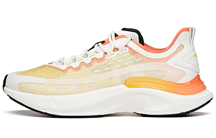 Anta Premium Speed Cushioning Slip Resistant Abrasion Resistant Low top Running Shoes Men's White Orange