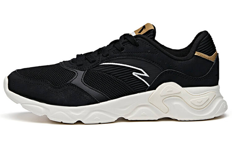 Anta Cushioning Slip Resistant Abrasion Resistant Breathable Low top Running Shoes Men's White Black