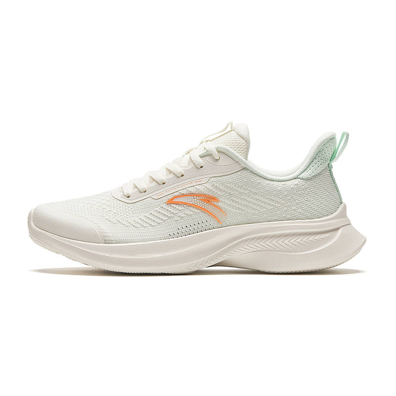 Anta Yunjì Cushioning Abrasion Resistant Breathable Lightweight Low top Casual Running Shoes Women's White Green
