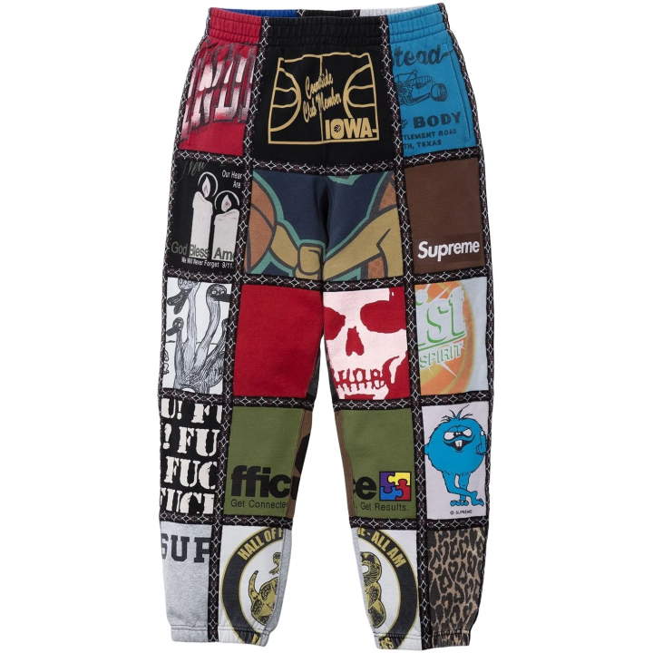 Supreme Supreme x NumberNine FW25 WEEK16 Patchwork Sweatpant Knitted Sweatpants Unisex
