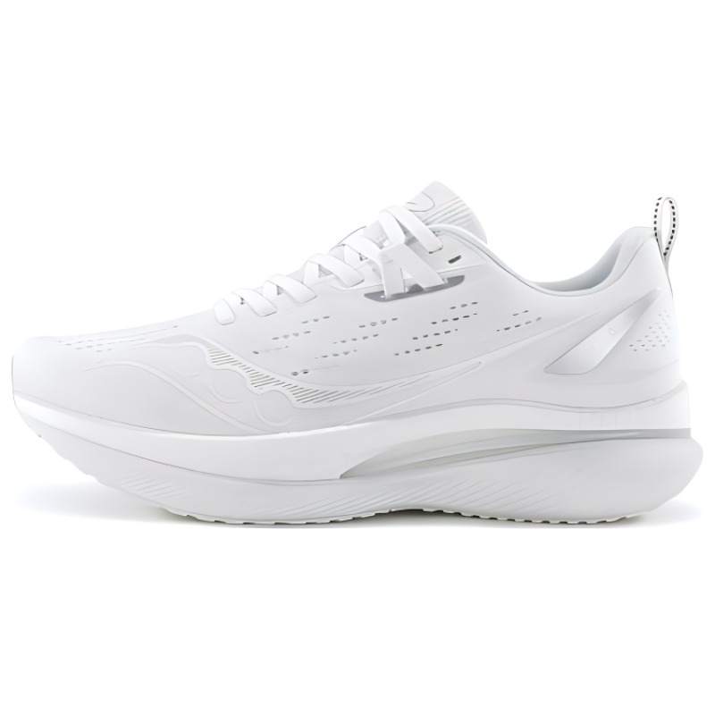 Saucony Tide Mesh Cushioning Abrasion Resistant Breathable Low top Casual Running Shoes Unisex White