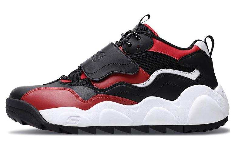 Skechers D'Lites 1.0 Train 2 Leather Low top Chunky Sneakers Women's Black Red