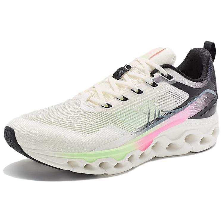 XTEP Abrasion Resistant Slip Resistant Low top Running Shoes Women's Beige Black Green
