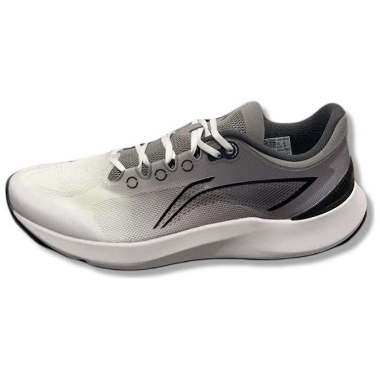 Li-Ning Li Ning Cushioning, Wear Resistant Low top Running Shoes Men's White Gray
