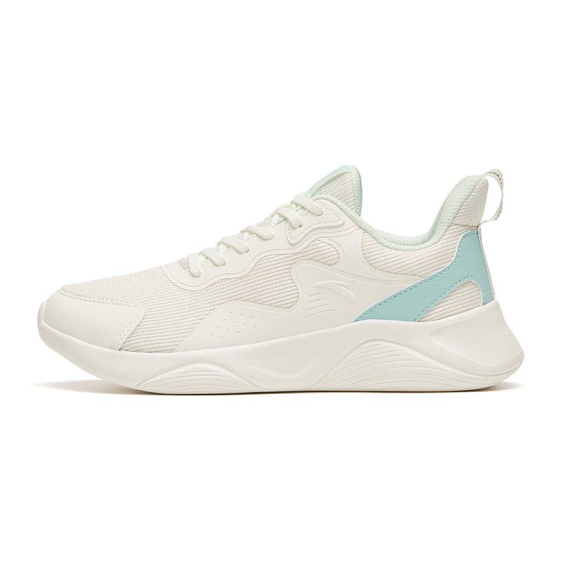 Anta Abrasion Resistant Breathable Low top Running Shoes Women's White Blue