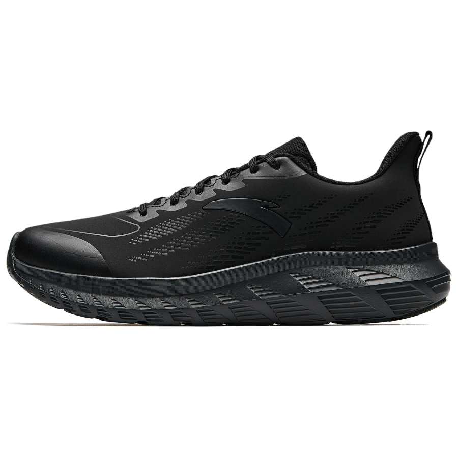 Anta Slip Resistant Abrasion Resistant Low top Casual Running Shoes Men's Black