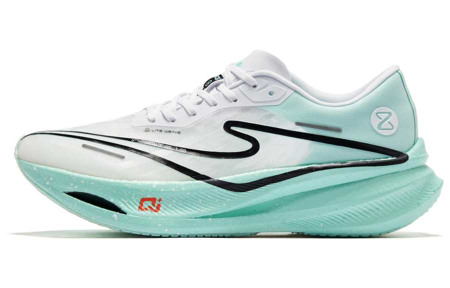 Erke Zhijing 1.0 Cushioning Slip Resistant Abrasion Resistant Low top Sprint Running Shoes Men's Green White