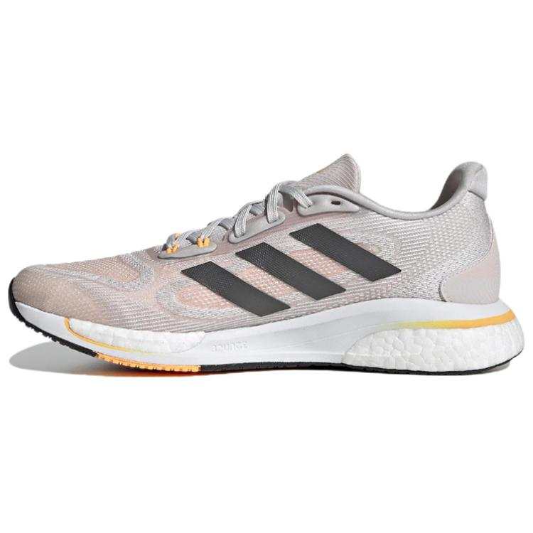 Adidas Adidas Supernova+ Comfortable Fabric Abrasion Resistant Breathable Low top Running Shoes Women's Gray Pink